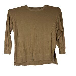 Alterd State Long Sleeve Beige Crewneck Top Large Soft Stretch Comfortable